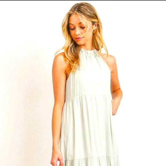 Pleated Tiered Maxi - Picture 1 of 3